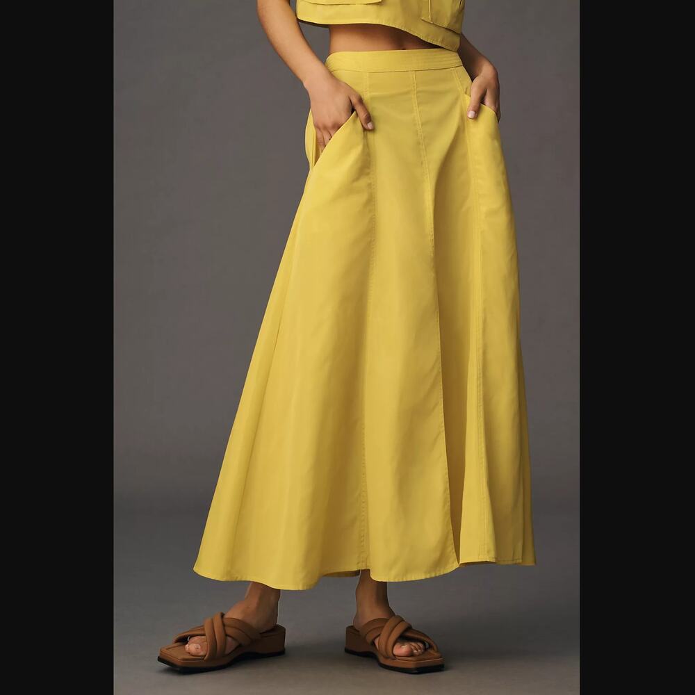 Sunday in Brooklyn Front-Slit A-Line Skirt - New Large
